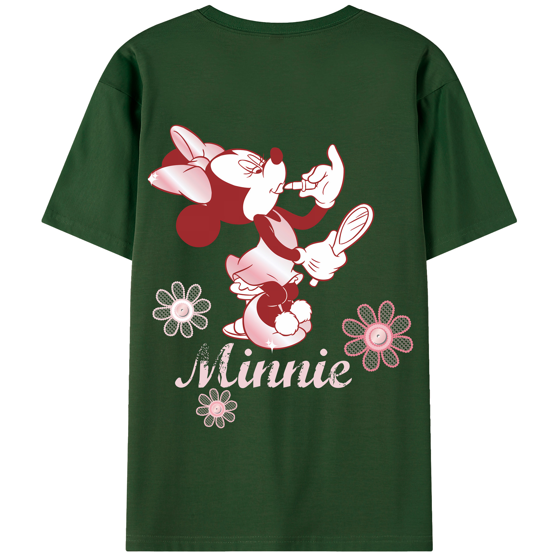 （画像用） ミッキーマウス Mickey Mouse 綿100％半袖Tシャツ（背面プリント）